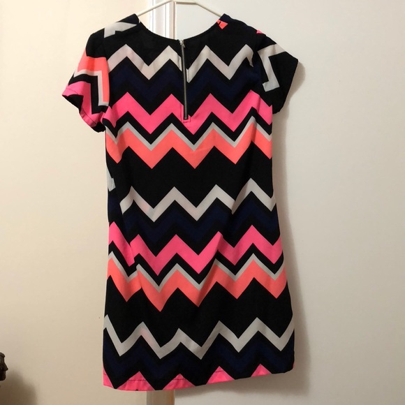 Chevron Pattern Bright Color Summer Dress - Picture 5 of 5